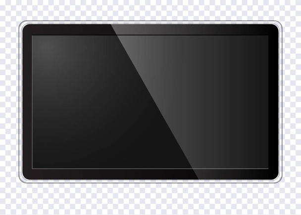 Vector illustration of Realistic TV blank screen. - Vecteur, image