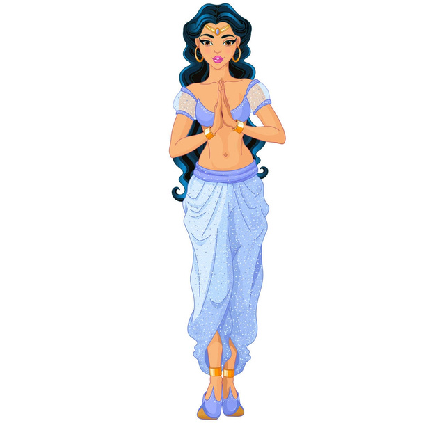 cartoon character  jasmin princess vector illustration  - Vector, afbeelding