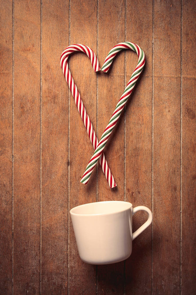 Christmas candy canes - Фото, изображение