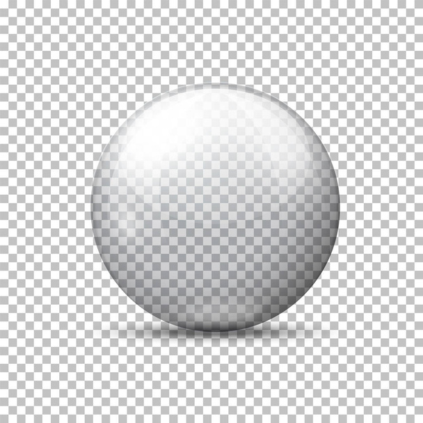 Vector realistic transparent ball, on plaid background. - Vector, Image