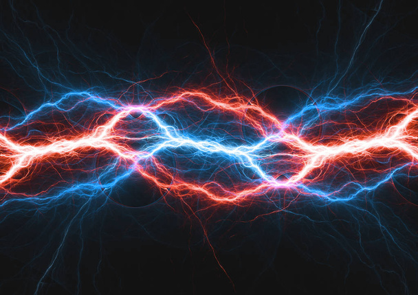 Feuer und Eis Blitz, heißes und kaltes Plasma elektrische Energie - Foto, Bild