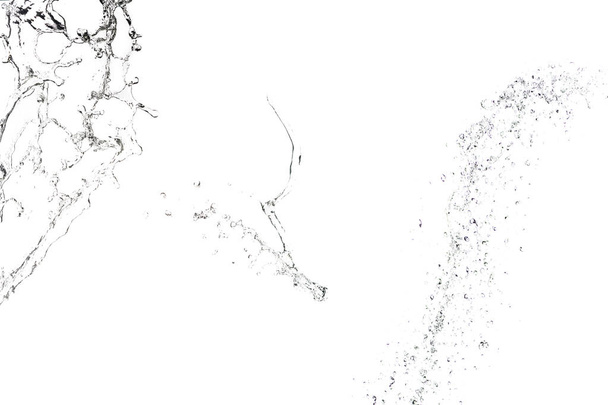 salpicaduras de agua limpia aisladas en blanco
 - Foto, Imagen