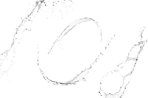salpicos de água limpa isolados no branco
 - Foto, Imagem