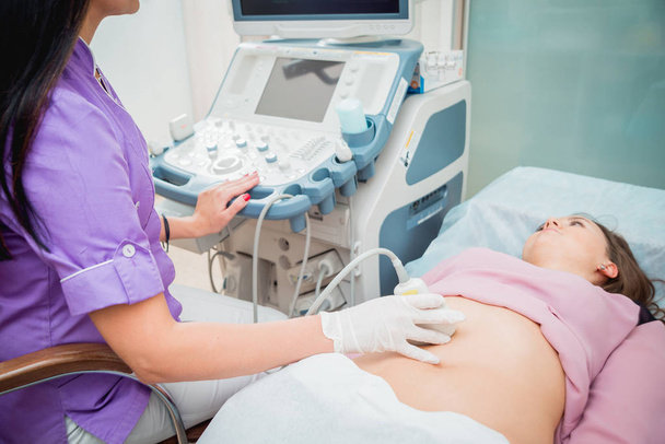 Doctor and patient. Ultrasound equipment. Diagnostics. Sonography. - Photo, image