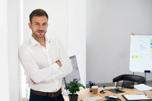 Portrait Of Business Man In Office - Fotoğraf, Görsel