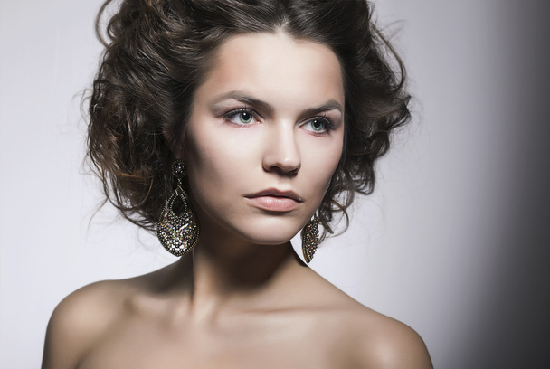 Sensual Girl Beauty Portrait - Natural Makeup. Perfect Model - Fotografie, Obrázek