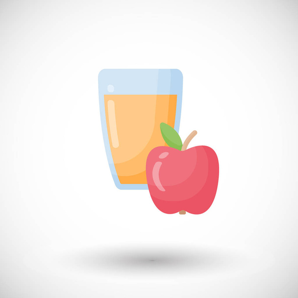 Apple juice vector flat icon - Vector, Imagen
