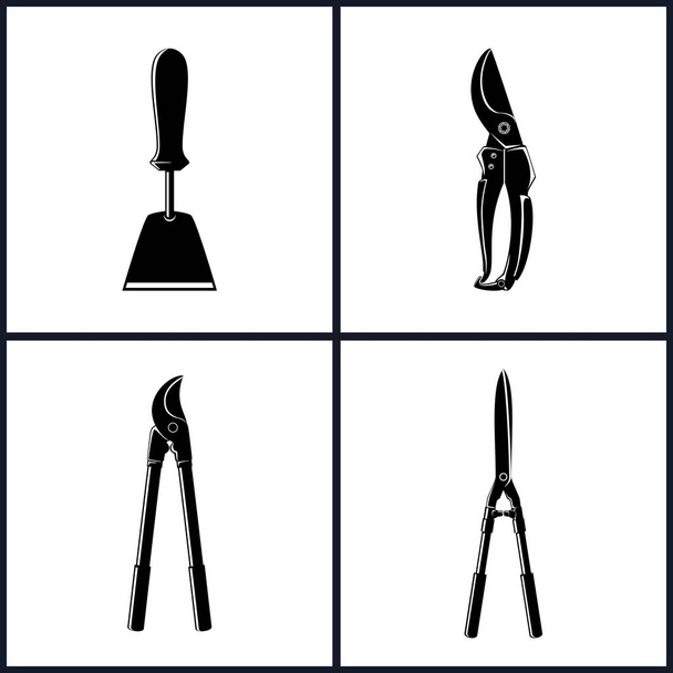 Conjunto de iconos de herramientas agrícolas
 - Vector, Imagen