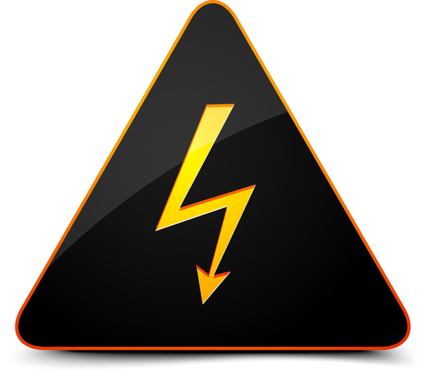 High voltage sign - Vector, Image
