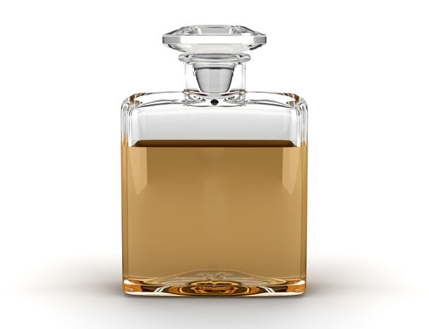 Пляшка парфумів ізольована на білому
 - Фото, зображення