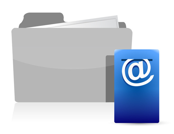 folder with Postbox Icon - Photo, Image