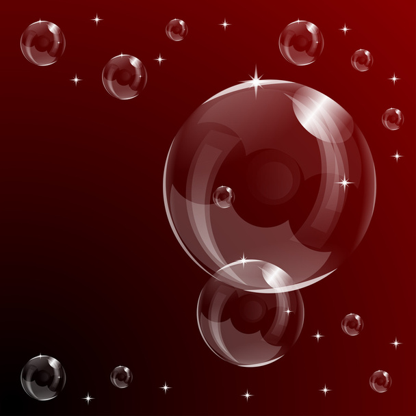 A transparent soap bubble background design - Вектор, зображення