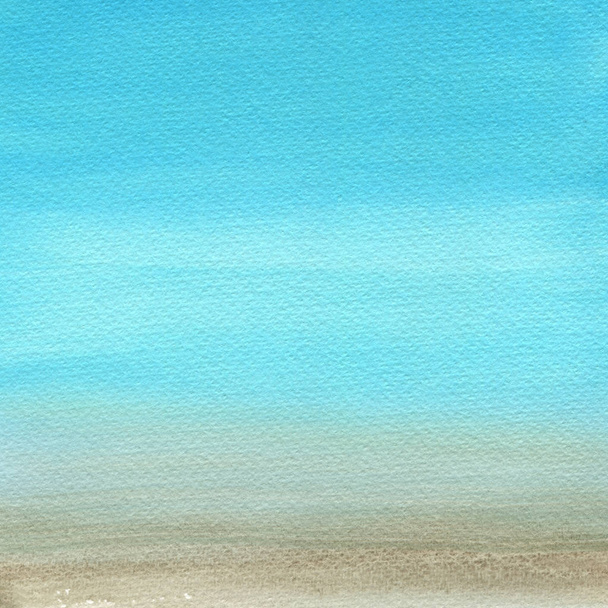Ocean watercolor hand painting illustration. - Fotó, kép