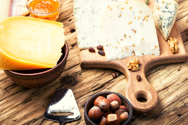 cheese with nuts - Photo, Image