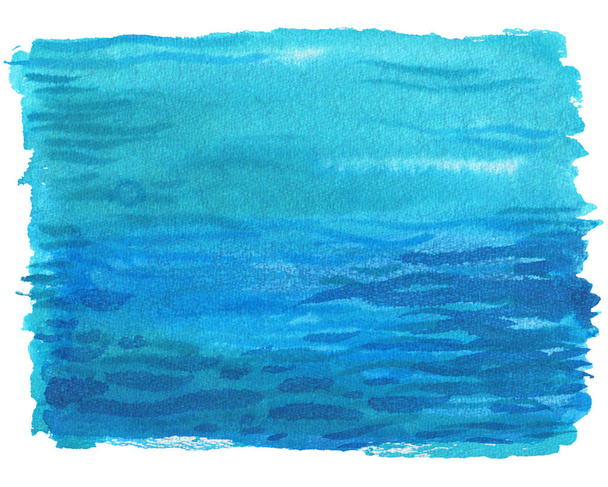Ocean watercolor hand painting illustration. - Foto, Imagem