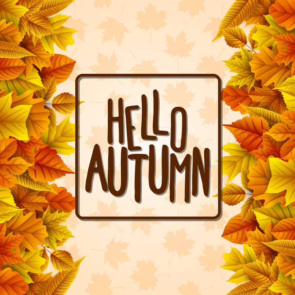 Адская осень с цветными листьями
 - Вектор,изображение