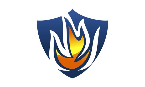 Векторний шаблон дизайну логотипу пожежного щита
 - Вектор, зображення