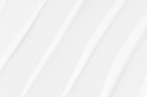 White abstract geometric rippled soft grainy smooth background with curves lines. - Foto, Imagem