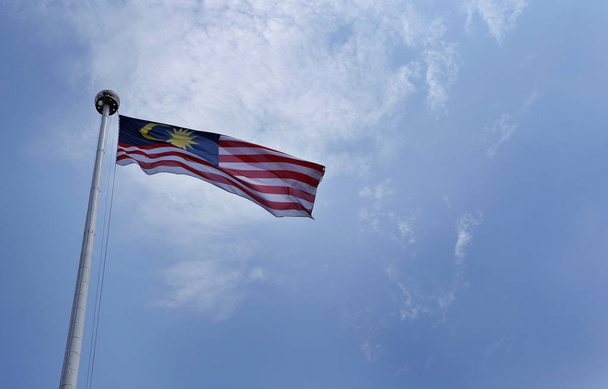 Γενική θέα τη Μαλαισία giant σημαία στο Merdeka το Dataran  - Φωτογραφία, εικόνα