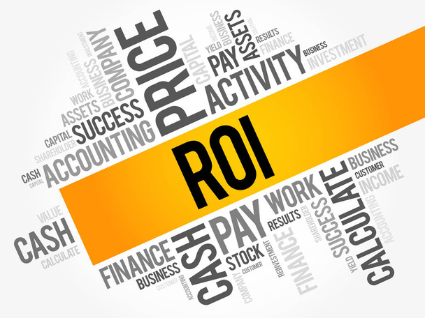 ROI word cloud collage - Vector, afbeelding