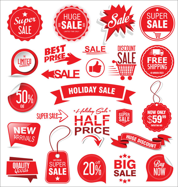 Super sale badges and labels vector collection - Vector, Image