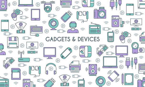 Gadget y banner de dispositivos
 - Vector, imagen