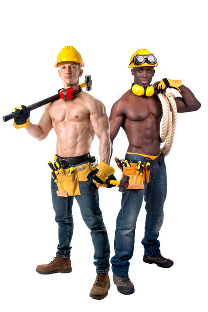 Silná stavební dělníci - Fotografie, Obrázek