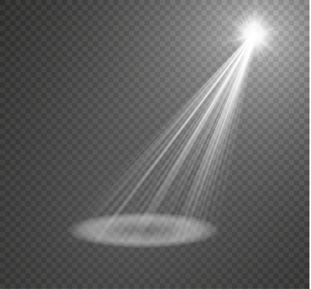 Holofotes vetoriais. Luz effectlight feixe isolado em fundo transparente. Ilustração vetorial
 - Vetor, Imagem