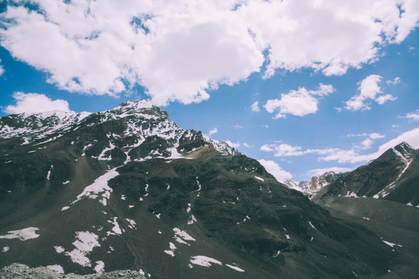beautiful mountain landscape with majestic snow capped peaks in Indian Himalayas, Ladakh region - Fotó, kép