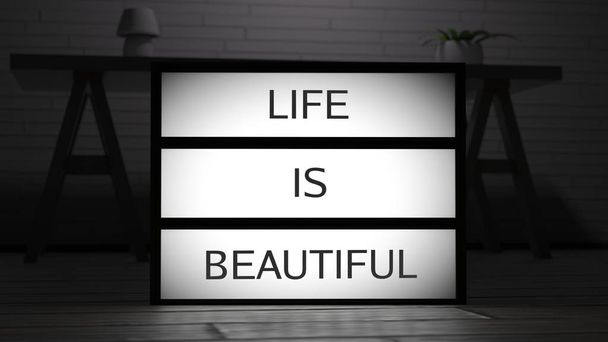 Life Is Beautiful Lightbox - Фото, изображение