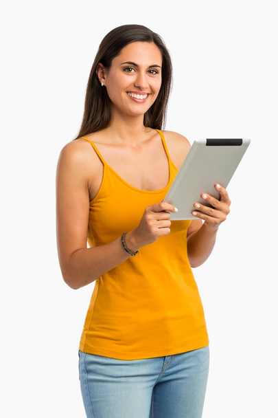 young woman working with tablet - Fotografie, Obrázek
