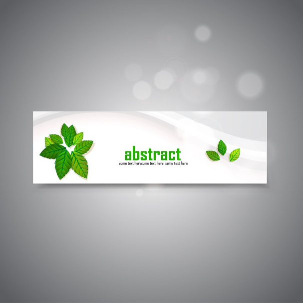 Green leaves banner - Vector, Image