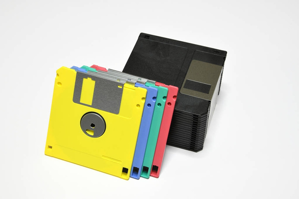 Old Computer Floppy Diskette - Foto, afbeelding