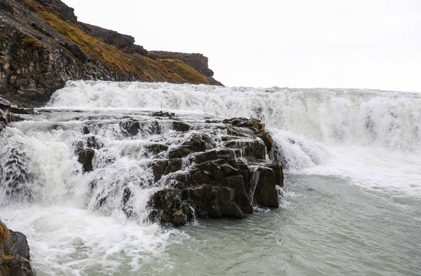 Wodospad Gullfoss w Islandii - Zdjęcie, obraz