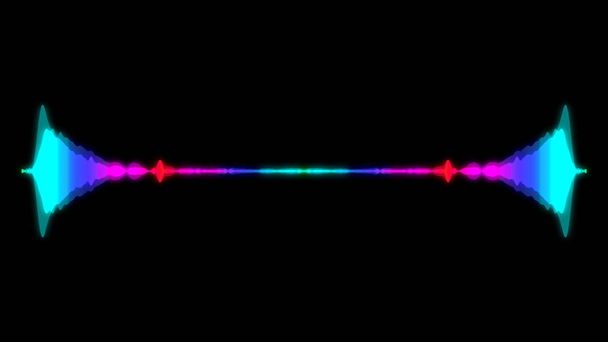 Abstrakter Audio Visualizer Equalizer. digitale Illustrationskulisse - Foto, Bild