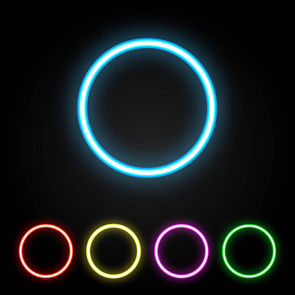 Barevné neonové prsten - Vektor, obrázek