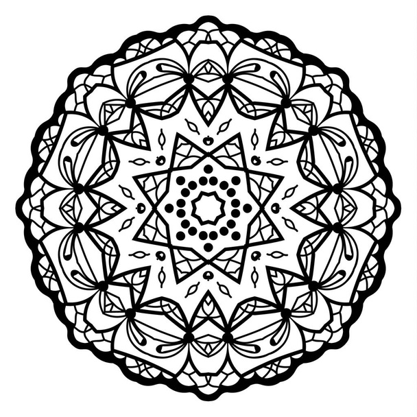 Flower Mandala. Vintage decorative elements. - Vettoriali, immagini
