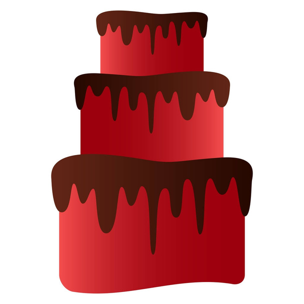 Isolated birthday cake - Wektor, obraz