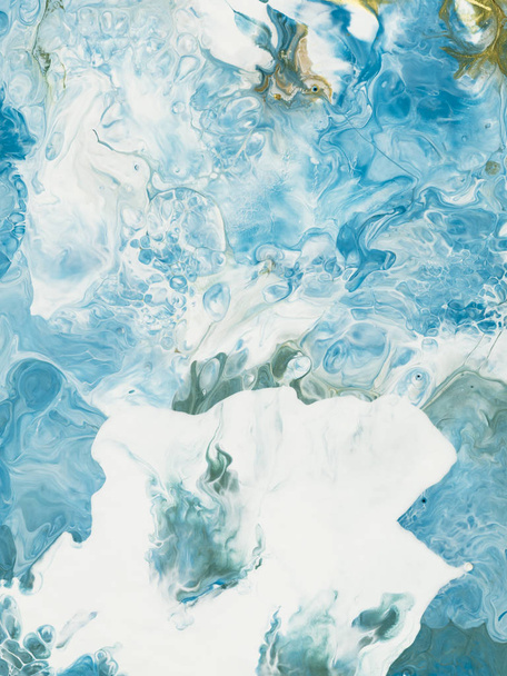 Azul mármore abstrato pintado à mão fundo
 - Foto, Imagem