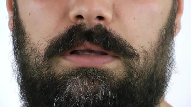 Een mannelijk gezicht gebaar - Video