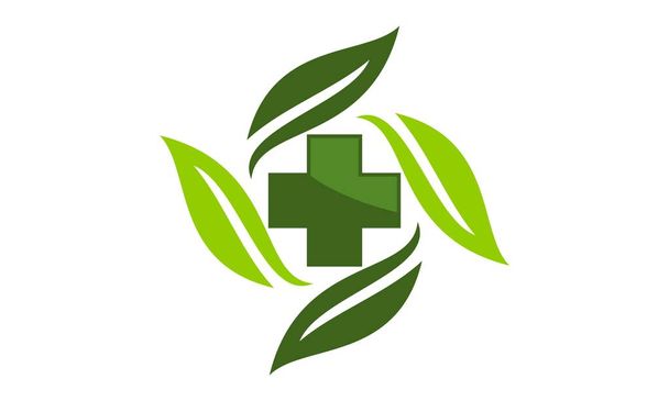 pflanzliche Medizin Logo Design Vorlage Vektor - Vektor, Bild