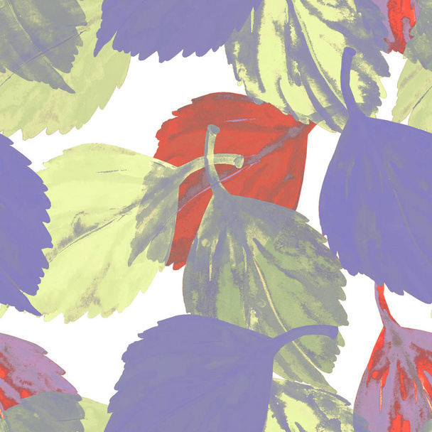 Акварельний безшовний візерунок осіннього листя
  - Фото, зображення