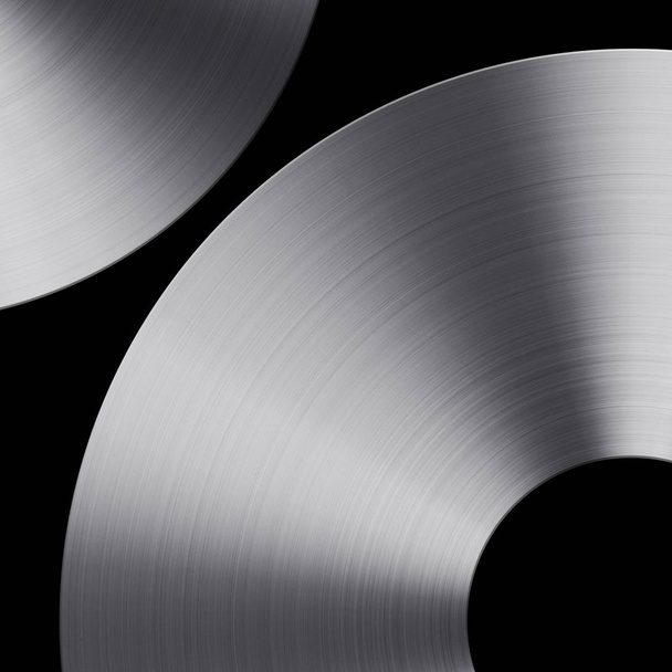 Коло металева текстура на чорному тлі
 - Фото, зображення