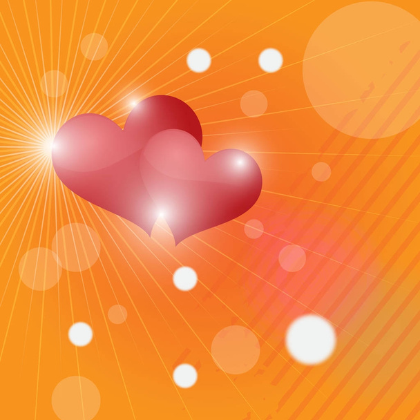 abstract background Two hearts - Vector, afbeelding