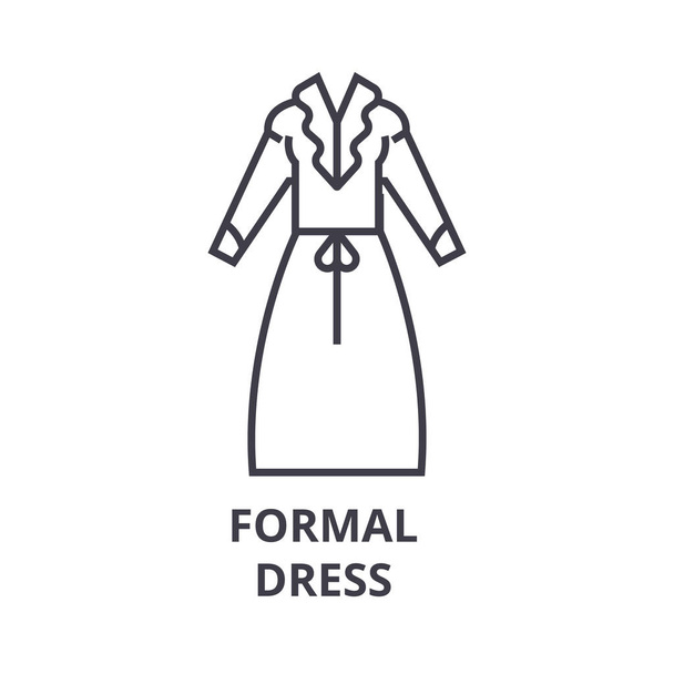 formal dress line icon, outline sign, linear symbol, vector, flat illustration - ベクター画像