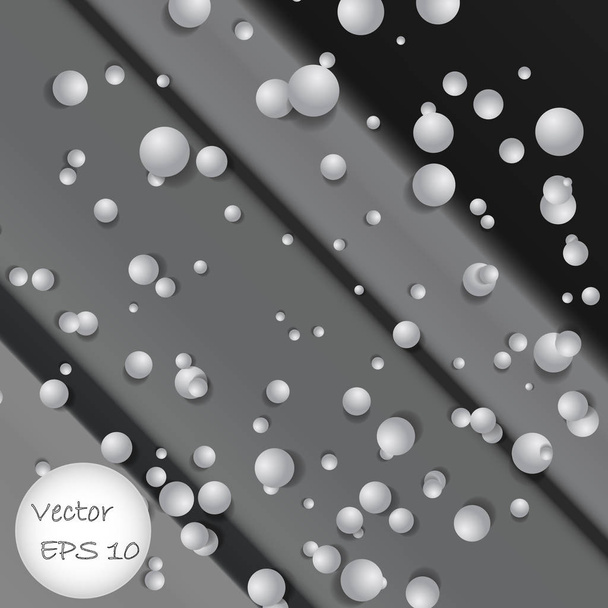 Ball of white spheres abstract 3D render. - ベクター画像