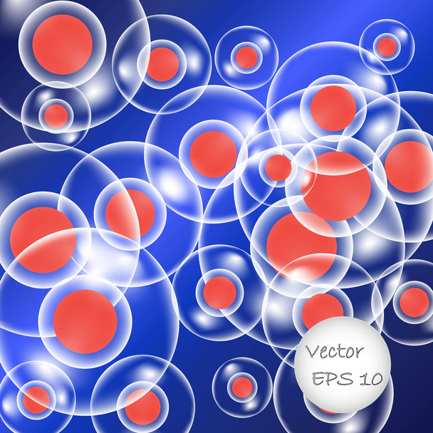  vector abstract molecules design vector illustration atoms medical background for banner or flyer - Vector, imagen