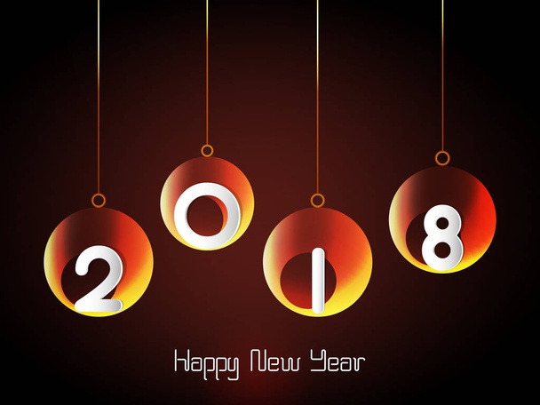 nice and beautiful abstract for Happy New Year 2018 with nice and creative design illustration. - Vector, Image