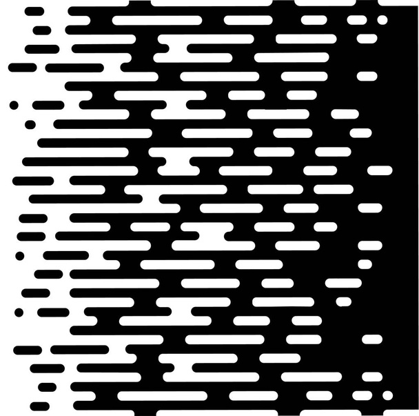 Vector overgang abstracte Wallpaper halftoonpatroon. Naadloze zwart-wit onregelmatige afgeronde lijnen achtergrond voor moderne platte web site design - Vector, afbeelding