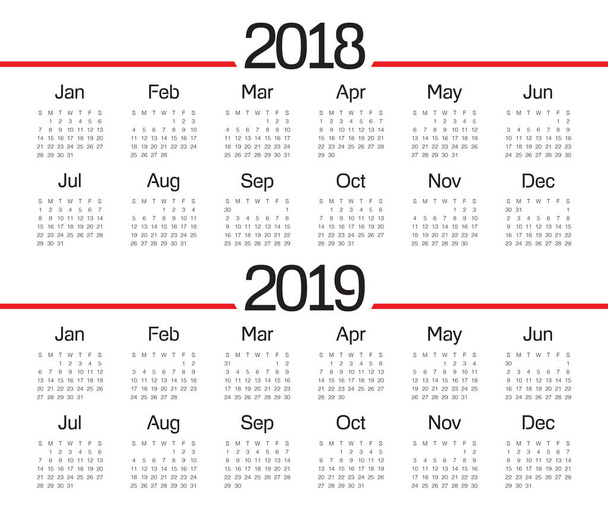 Календарный вектор 2018 года
 - Вектор,изображение